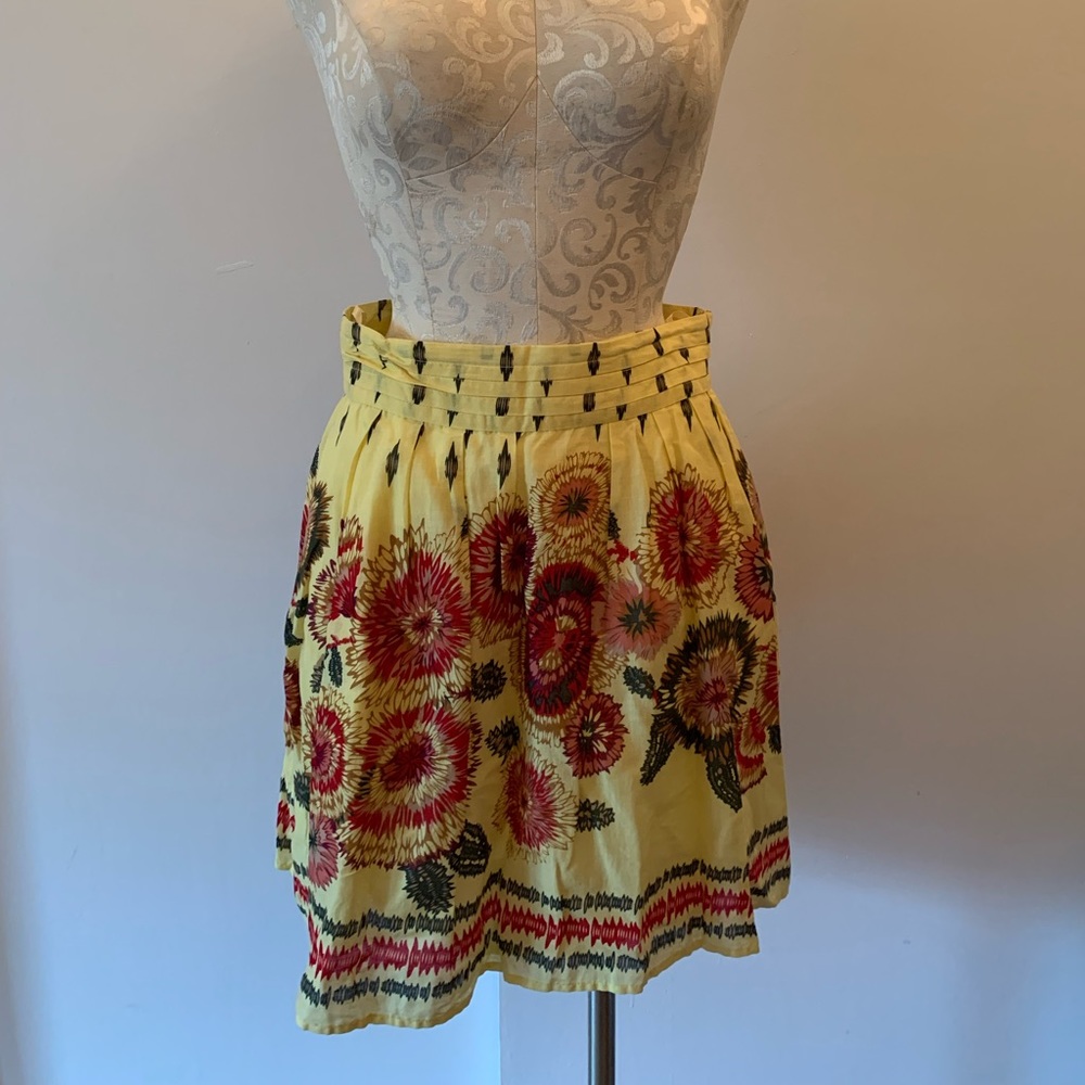 Emmelee Medium Yellow Floral Skirt